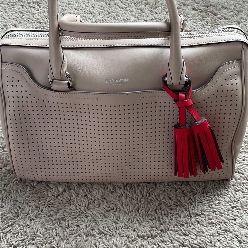 Coach Legacy Perforated Leather Haley Satchel